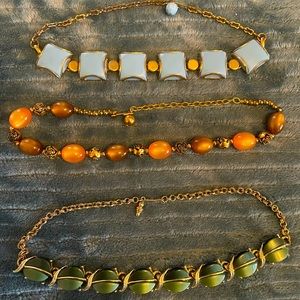 Vintage 1940s/50s 3 chocker necklaces